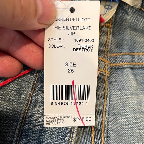 NWT CURRENT ELLIOTT SILVERLAKE ZIP SKINNY JEANS  26 - Picture 9 of 9